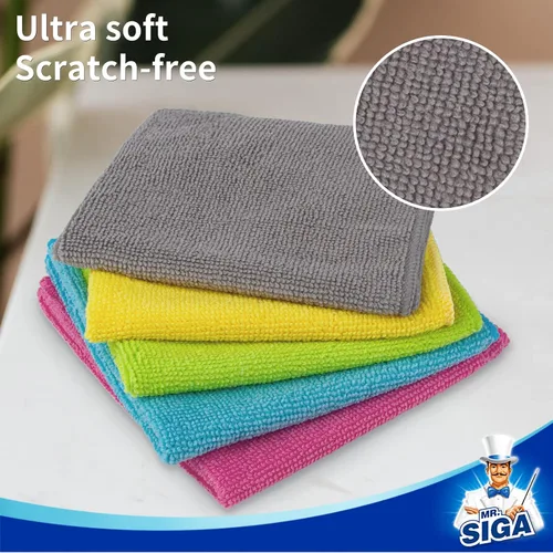 Vista 7 de MR.SIGA Paño de limpieza de microfibra, toallas de limpieza multiusos, paquete de 50 Toallas de limpieza de microfibra reutilizables, 5
