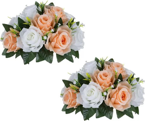 Vista 56 de BLOSMON Bolas de Flores para Bodas, Centros de Mesa de Rosas, 2 Piezas, Flores Artificiales Negras, Bolas Florales Colgantes, Decoración de Arreglos