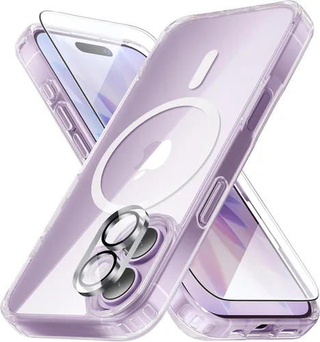 Vista 139 de Yriklso 3 en 1 Funda Magnética Fuerte para iPhone Air, 1X Protector de Pantalla + 1X Protector de Lente de Cámara, Cubierta Protectora a Prueba