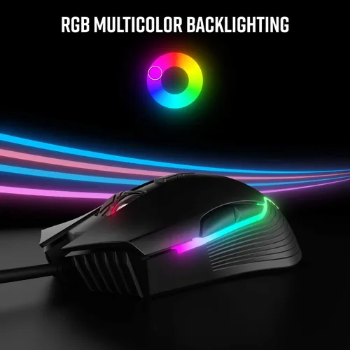 Vista 6 de Premier Accessory Group - Ratón con cable RGB Altec Lansing (ergonómico, 1200 a 7200 ppp)