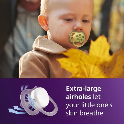Vista 2 de Philips Avent Chupetes Ultra Air, diseño ortodóntico, para bebés de 18 meses en adelante, pezón simétrico de silicona extra firme, sin BPA, con 2