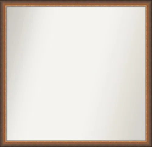 Vista 195 de Amanti Art Espejo de baño de bronce para sobre fregadero, 29 x 19 pulgadas, espejo rectangular de bronce antiguo, marco de madera tradicional
