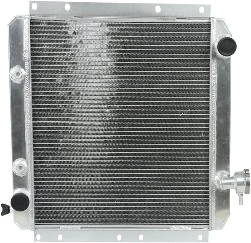 Vista 4 de Radiador de aluminio completo de 3 filas compatible con T-oyota Land Cruiser FJ40 FJ45 Series L6 1958-1984