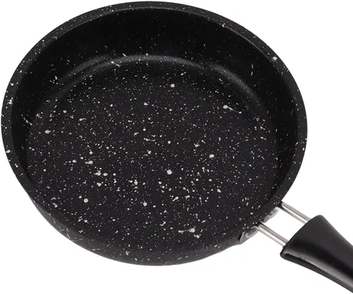 Vista 6 de TANIQIACA Sartén de acero inoxidable y ABS, sartén antiadherente, sartén de cebolla para filete de tocino, sartén de cocina saludable de acero