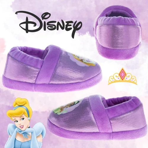 Vista 4 de DISNEY Pantuflas de princesa Encanto Cenicienta Ariel Jasmine Tianna para niñas ligeras cálidas cómodas suaves Aline Girls niños pequeños