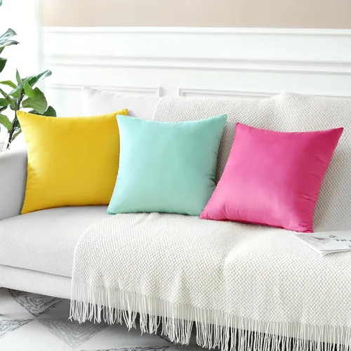 Vista 7 de Artscope Fundas de Almohada de Terciopelo de Lujo Fundas de Almohadas Cuadradas Decorativas Fundas de Cojines Suaves Sólidas para Sofá de Sala Sofá