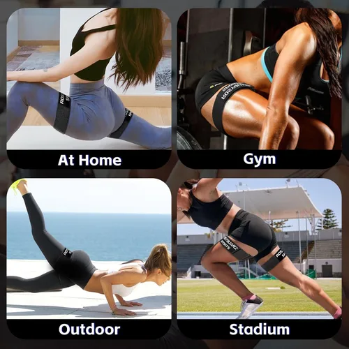 Vista 6 de Booty Bands for Working Out, Blood Flow Restriction Bands for Women/Men, Adjustable Velcro Occlusion Resistance Bands BFR Training Bands for Glutes
