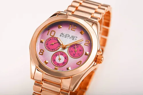 Vista 7 de August Steiner AS8150 - Reloj multifunción para mujer, 3 subesferas día, fecha y GMT