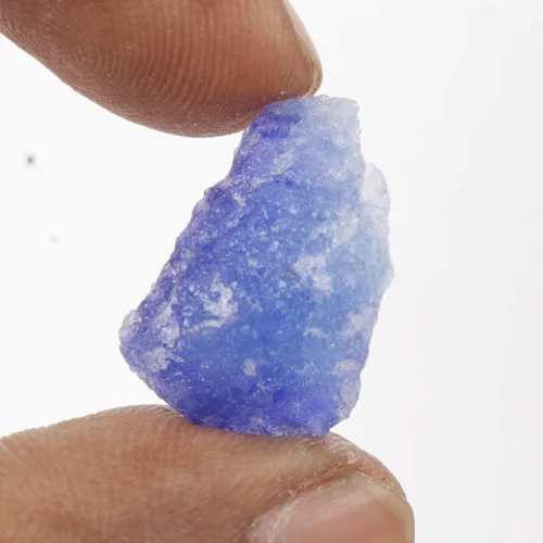 Vista 2 de Zafiro azul rugoso 14.00 ct cristal de zafiro para el diseñador de decoración del hogar - Piedra preciosa de zafiro azul crudo FD-473, Gema, azul