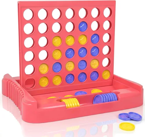 Vista 12 de Pup Go Juegos de mesa 4 en fila para niños a partir de 3 años, idea temprana para niños, niñas y adolescentes, conecta y gana cuatro en una línea