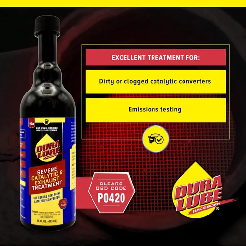 Vista 7 de DURA LUBE - Paquete de 2 limpiadores de tratamiento catalítico y de escape severo, aditivo de combustible, 16 fl oz, paquete combo de 2