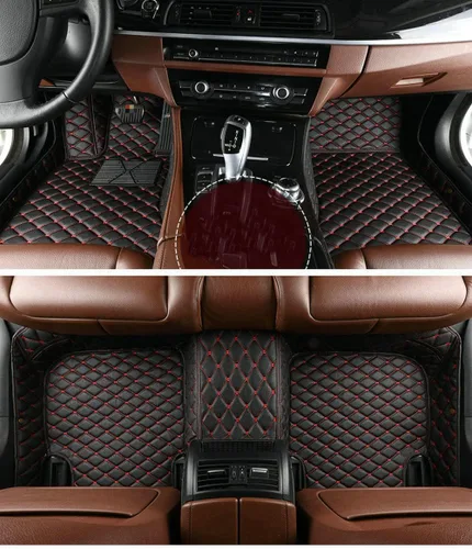 Vista 3 de ARAAO Alfombrillas de automóvil personalizadas para hombres y mujeres, sedán, SUV, automóvil, deportivo, antideslizantes, de lujo, (todo negro)