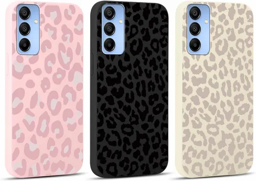 Vista 9 de Pack de 2 fundas con estampado de guepardo para Samsung Galaxy A03s 4G de 6.5", fundas de diseño de patrón de leopardo de lujo, de silicona suave