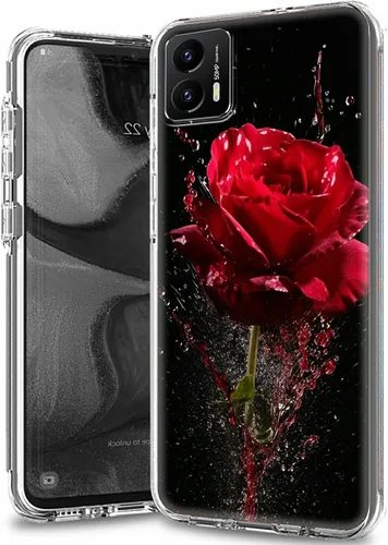 Vista 12 de Funda transparente para Motorola Moto G 5G 2023 con patrón de ciervo de bandera estadounidense para mujeres y hombres, doble capa híbrida de TPU