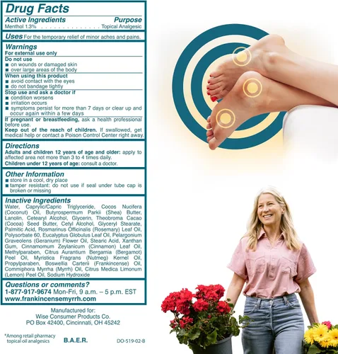Vista 8 de Crema para aliviar el dolor de pies de incienso y mirra, loción intensiva para terapia de pies, crema para aliviar el dolor del nervio diabético