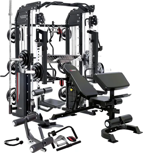 Vista 12 de Hercules EX Commercial All in One Gym Machine 400 lb Weight Stack Adj Bench Leg Press Jammer Arms Leg Extension Arm Curl LAT Seat 24 Attachments