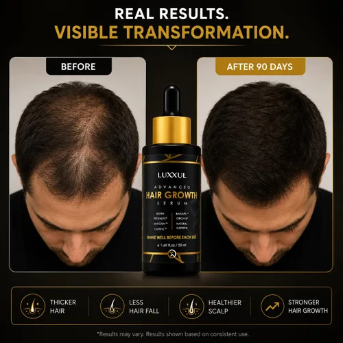 Vista 9 de LUXXUL Suero de apoyo para el crecimiento del cabello, 1.7 fl oz - Suero natural activo Redensyl para cabello más saludable, más grueso y lleno