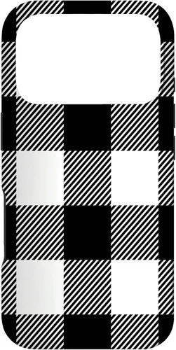 Vista 30 de Buffalo Plaid Black White Phone Case for iPhone 17