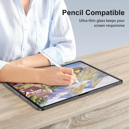 Vista 8 de SPARIN Protector de pantalla para iPad Pro de 11 pulgadas M5 2025/M4 2024 (6ª/5ª generación), con protector de lente de cámara y marco
