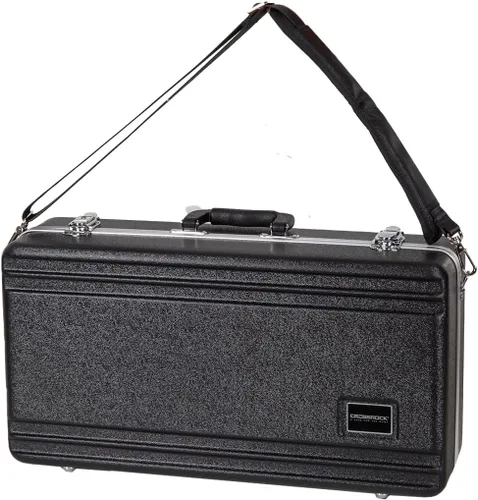 Vista 14 de Crossrock Funda para saxofón alto de ABS – Textura de diamante azul rectangular, interior de terciopelo azul profundo, cerradura de seguridad