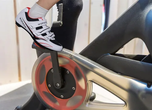 Vista 6 de Zapatos de ciclismo unisex compatibles con pelaton Bike Road Bike Bike Zapatos de ciclismo Peleton para hombre para montar en interiores zapatos