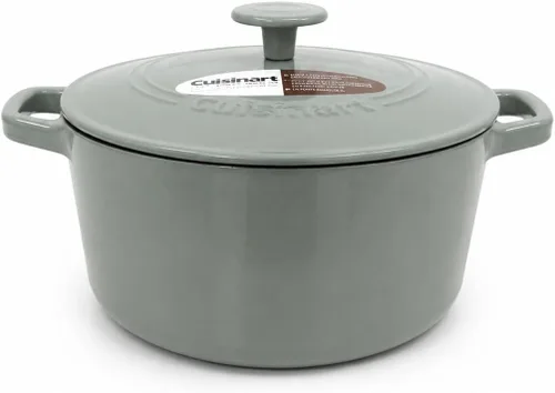 Vista 36 de Cuisinart Freidora de pollo de hierro fundido de 12 pulgadas con tapa, capacidad de 4.5 cuartos de galón, interior esmaltado de porcelana, apta