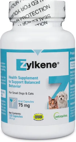 Vista 9 de Vetoquinol Zylkene Suplemento calmante de apoyo para perros y gatos pequeños, ayuda a promover la relajación y reducir los factores de estrés
