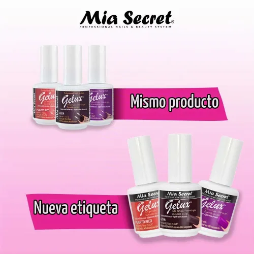 Vista 3 de Mia Secret Gelux Esmalte de uñas de 1/2 oz, esmalte de gel UV color roble plateado