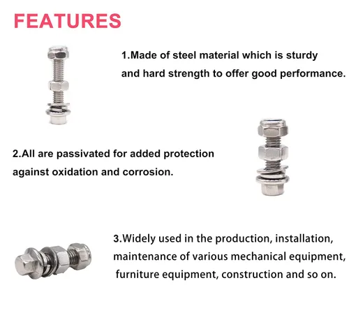 Vista 6 de cSeao Kit surtido de tornillos hexagonales con bridas M6 M8, 230 piezas, arandelas y tuercas de acero inoxidable 304