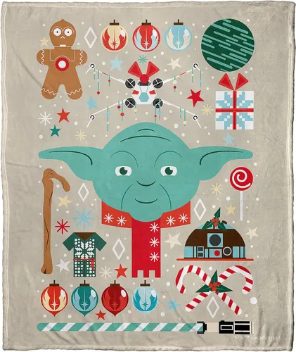 Vista 40 de Northwest Star Wars Manta Decorativa Silk Touch, 40" x 50", Villanos del Lado Oscuro