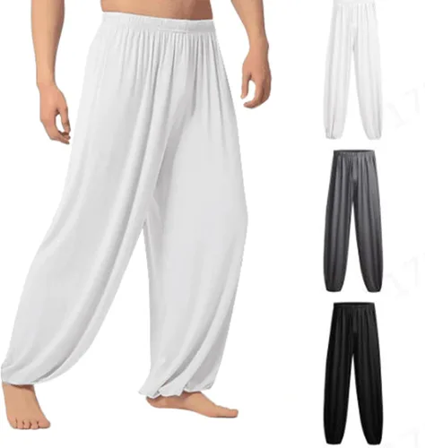Vista 3 de Rela Bota Pantalones de yoga de moda para hombre, pantalones casuales con cintura elástica, pijamas holgados, pantalones harén