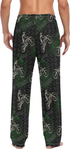 Vista 2 de Ollabaky Pantalones de pijama para hombre, pantalones de descanso con bolsillos, Multi