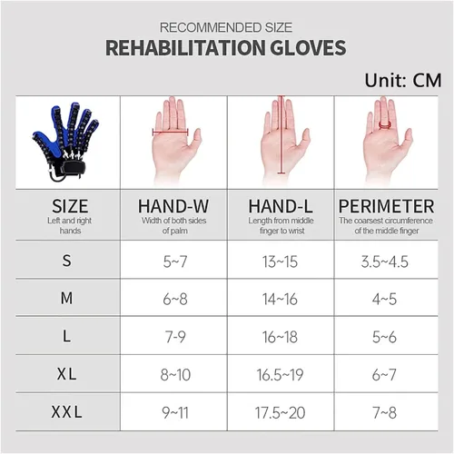 Vista 4 de Guantes robot de rehabilitación para terapia de manos, guante automático de recuperación de accidentes cerebrovasculares, ayuda para la movilidad