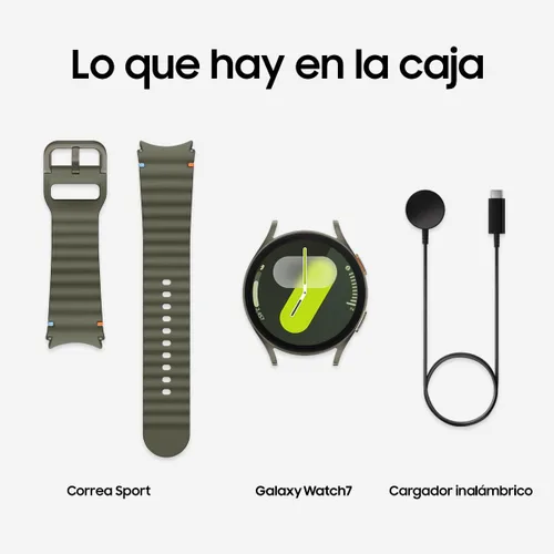 Vista 7 de Samsung Galaxy Watch 7 44mm Reloj inteligente AI con pantalla AMOLED de 1.5", Wear OS 5, Wi-Fi, Bluetooth, monitor de frecuencia cardíaca, apnea