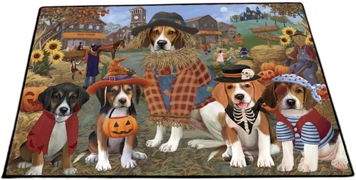 Vista 15 de Doggie of the Day American English Foxhound Dogs Floor Mat - 4th of July Independence Day - Best Dog Doormat - Protector Decor - Unique Portrait Art