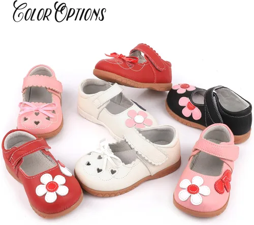 Vista 7 de Femizee Mary Jane - Zapatos planos de cuero con lazos, para niñas (niños pequeños)