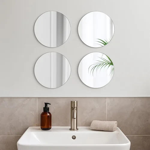 Vista 10 de EVIDECO French Home Goods - Juego de 4 espejos decorativos de pared autoadhesivos para pared