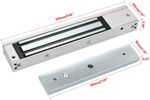 Vista 9 de Sistema de control de acceso para puerta, impermeable, NFC RFID, kit de cerradura magnética eléctrica de 600 libras, con botón de salida táctil