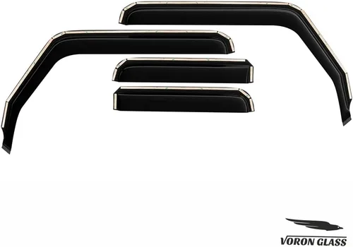 Vista 7 de Voron Glass - Deflectores de ventana in-Channel extra duraderos para Jeep Gladiator 2020-2026, protectores para la lluvia, viseras de ventilación