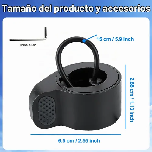 Vista 4 de Pieza de repuesto compatible con el acelerador de pulgar eléctrico Xiaomi M365/Pro 1S