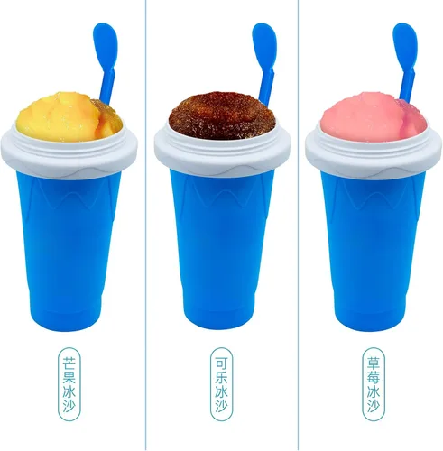 Vista 3 de Taza para Hacer Granizados, Fabricante de Tazas de Granizado, Taza para Jugo de Cola y Leche con Exprimidor, Taza Mágica de Congelación Rápida, Taza