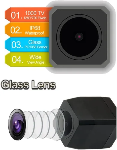 Vista 4 de Vlicevrn HD Fisheye - Cámara de visión trasera para vehículo, línea de estacionamiento fija, visión nocturna, cámara de estacionamiento de respaldo