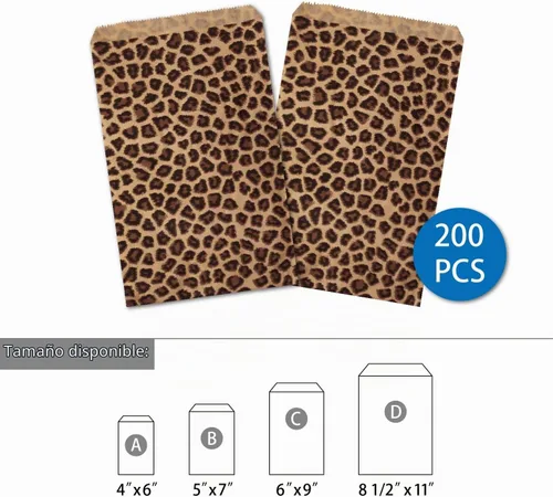 Vista 3 de Ikee Design 200 bolsas de regalo de papel plano de 4 x 6 pulgadas