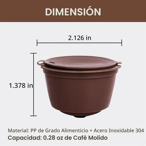 Vista 6 de KEEPOW Cápsulas de café reutilizables compatibles con la máquina Nescafe