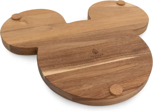Vista 6 de PICNIC TIME Disney Mickey Mouse - Tabla de servir de acacia de 16 pulgadas con ranura, madera de acacia