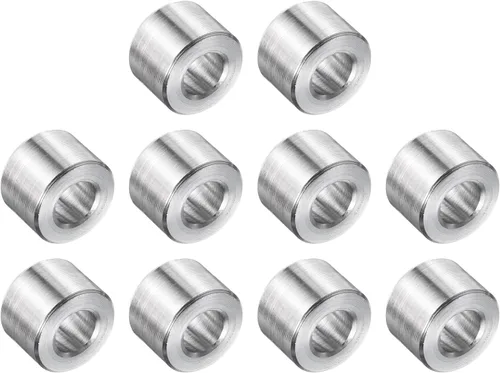 Vista 61 de uxcell 10 piezas de espaciador de acero inoxidable de 3/8" de diámetro interno x 3/4" de diámetro exterior x 1" de longitud, espaciador de rosca