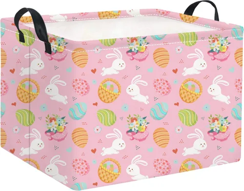 Vista 22 de Cesta rectangular de almacenamiento para bebés y niños, para el hogar, cocina, niñas, lindo contenedor de almacenamiento de juguetes, organizador