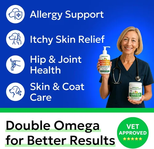 Vista 2 de Omega 3 + Aceite de pescado para perros - Apoyo para la piel y el pelaje