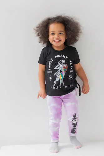 Vista 5 de Disney Nightmare Before Christmas - Conjunto de camiseta y leggings para niñas de Sally Jack Skellington