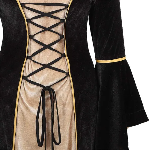 Vista 10 de Kranchungel - Vestidos renacentistas de estilo medieval/irlandés/campesino para mujer; disfraz de hada, para bailes